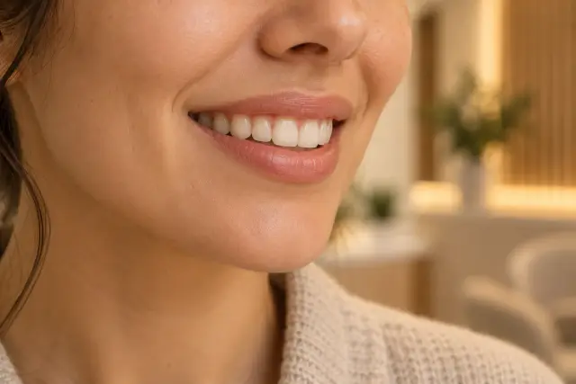 A natural, healthy smile with an even gumline