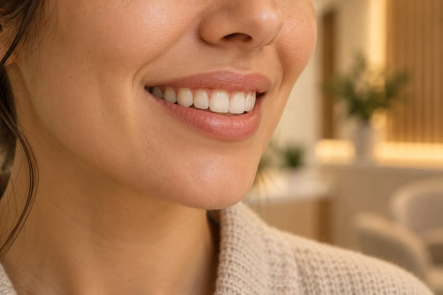 A natural, healthy smile with an even gumline